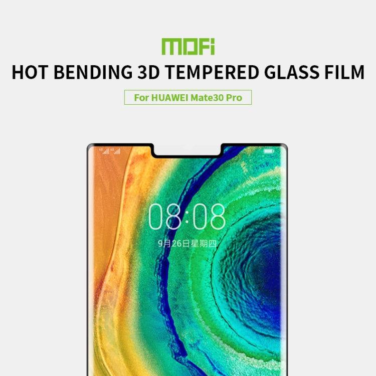 For Huawei Mate 30 Pro MOFI 9H 3D Explosion Proof Thermal Bending Full Screen Covered With Tempered Glass Film(Black) - Huawei Tempered Glass by MOFI | Online Shopping UK | buy2fix