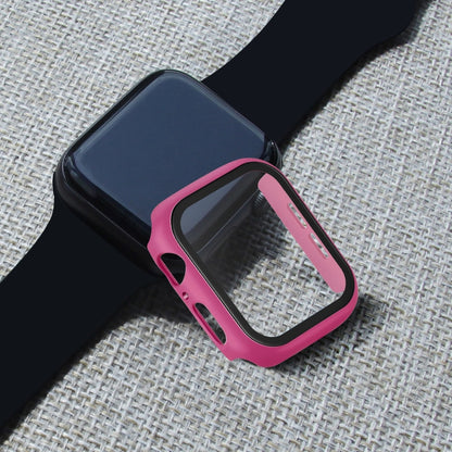 ENKAY Hat-prince Full Coverage PC Case + Tempered Glass Protector for Apple Watch Series 5 / 4 40mm(Rose) - Watch Cases by ENKAY | Online Shopping UK | buy2fix