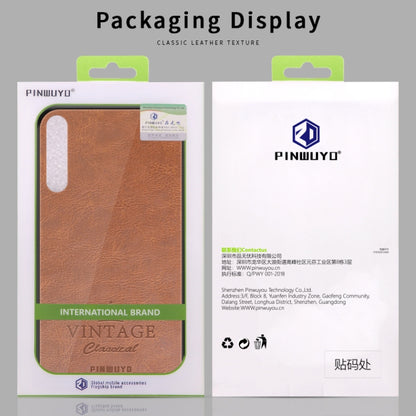 For Xiaomi Mi 9 Pro PINWUYO Pin Rui Series Classical Leather, PC + TPU + PU Leather Waterproof And Anti-fall All-inclusive Protective Shell(Blue) - Xiaomi Cases by PINWUYO | Online Shopping UK | buy2fix