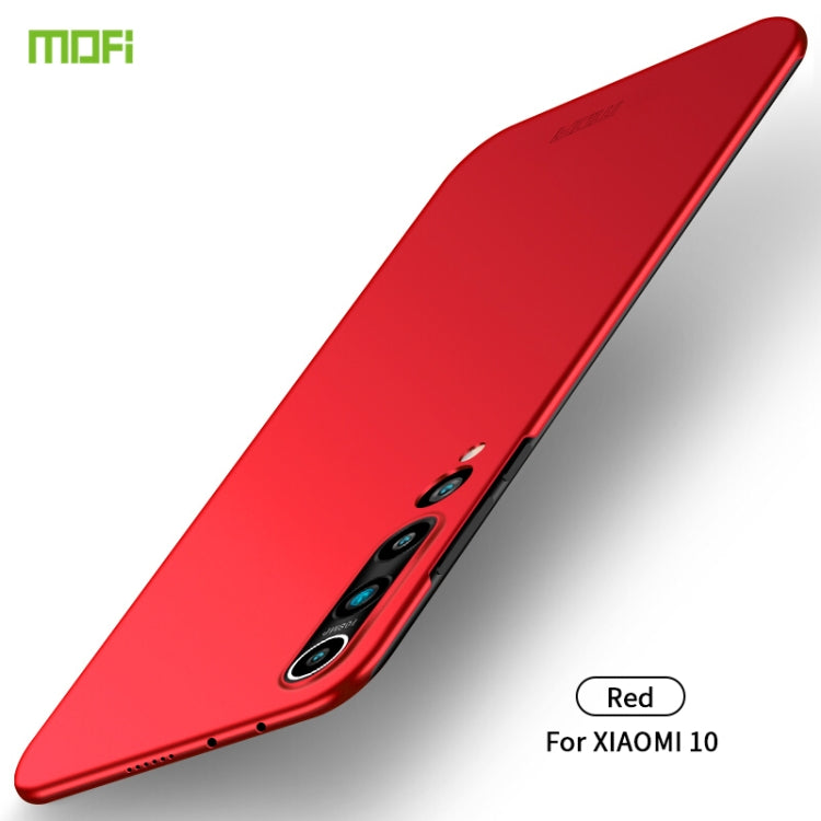 For Xiaomi Mi 10 MOFI Frosted PC Ultra-thin Hard Case(Red) - Xiaomi Cases by MOFI | Online Shopping UK | buy2fix