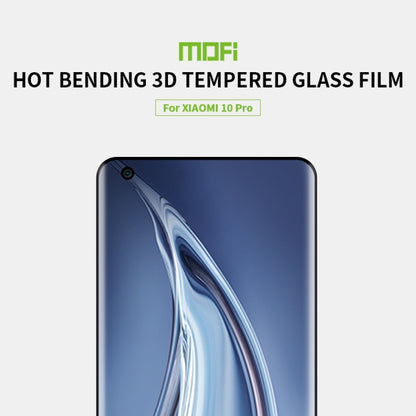 For Xiaomi Mi 10 Pro MOFI 9H 3D Explosion Proof Thermal Bending Full Screen Covered With Tempered Glass Film(Black) -  by MOFI | Online Shopping UK | buy2fix