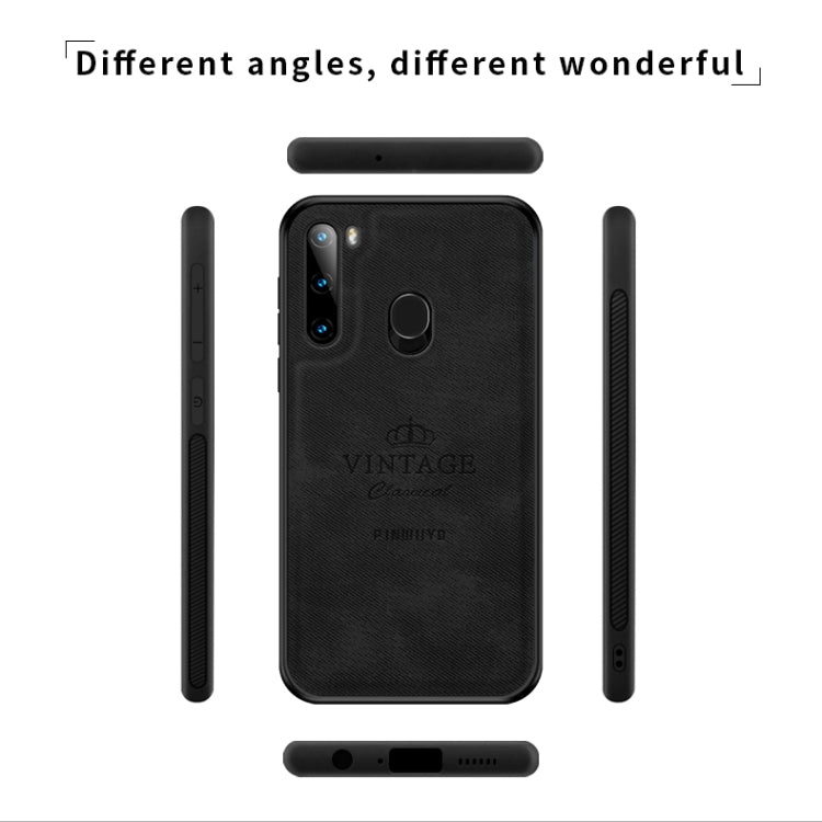 For Galaxy A21 PINWUYO Zun Series PC + TPU + Skin Waterproof And Anti-fall All-inclusive Protective Shell(Black) - Galaxy Phone Cases by PINWUYO | Online Shopping UK | buy2fix