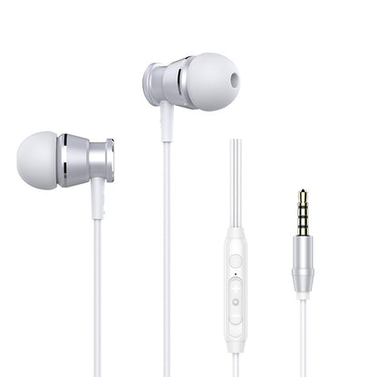 Langsdom M305 Bass Earphone for Phone 3.5mm In-ear Metal Earphones with HD Mic Earbuds for xiaomi iPhone Samsung(M305 White) - In Ear Wired Earphone by Langsdom | Online Shopping UK | buy2fix