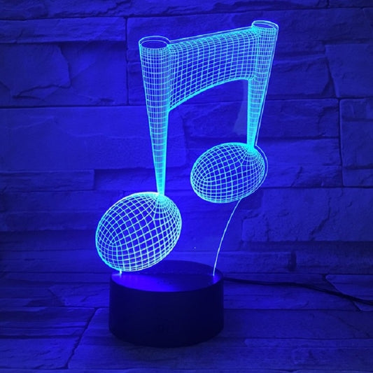 Music Note 3D Visual Light Touch Colorful Changing Decorative Table Lamp LED Night Light - Novelty Lighting by buy2fix | Online Shopping UK | buy2fix