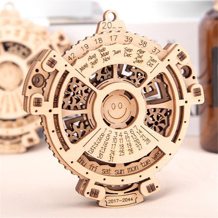 Children Wooden Mechanical Gear Perpetual Calendar 3D Puzzle Model DIY Assembled Toys - DIY Developmental Toys by buy2fix | Online Shopping UK | buy2fix