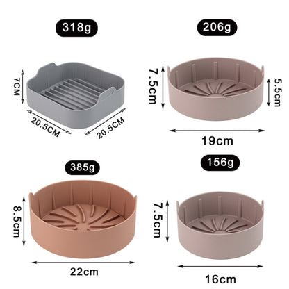 Air Fryer Silicone Grill Pan Accessories, Size: Round 22 cm(Pink) - Baking mat & Bakewares by buy2fix | Online Shopping UK | buy2fix