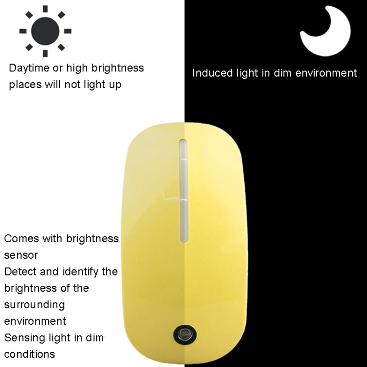 A66 Mouse Type LED Intelligent Light Control Night Light, Plug:UK Plug(White) - Sensor LED Lights by buy2fix | Online Shopping UK | buy2fix