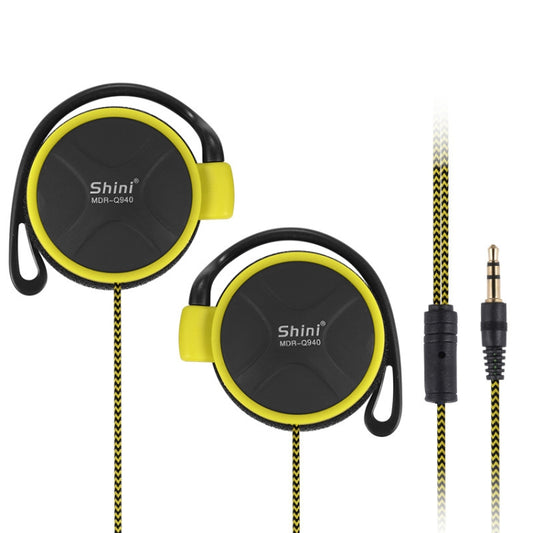 Shini Q940 3.5mm Super Bass EarHook Earphone for Mp3 Player Computer Mobile(Yellow No Mic) - Normal Style Earphone by Shini | Online Shopping UK | buy2fix