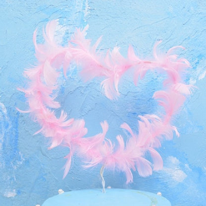 Variety Of Feather Cake Dessert Decoration Pink - Holiday Decorations by buy2fix | Online Shopping UK | buy2fix