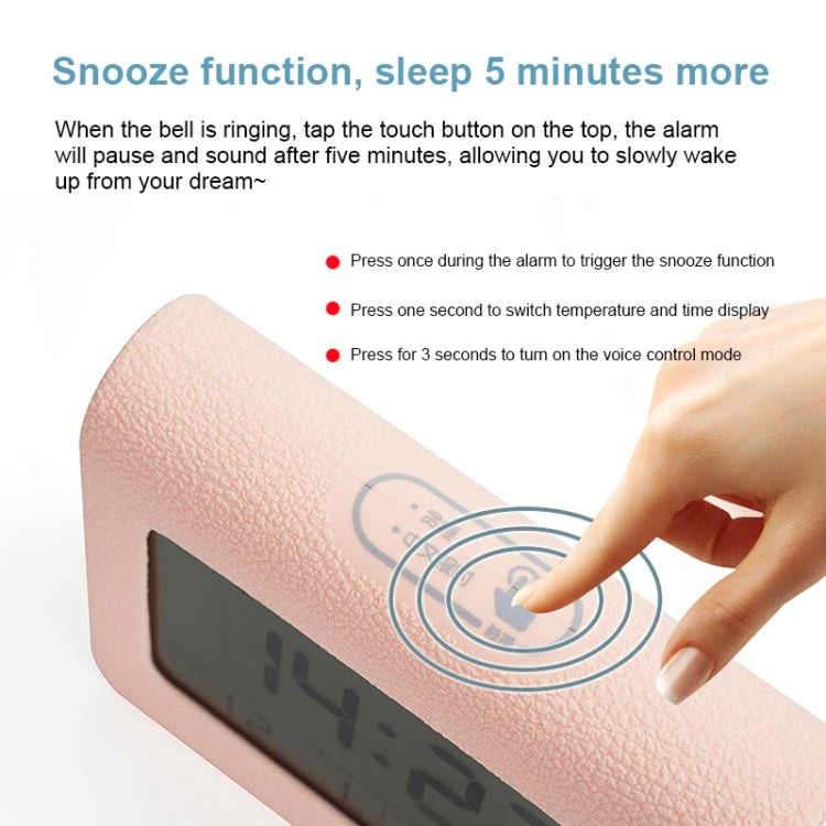 ZKLiLi Lazy Snooze Applet Alarm Clock Bedside Bluetooth Multifunctional Silent Digital Alarm Clock(Gray) - Alarm Clocks by buy2fix | Online Shopping UK | buy2fix