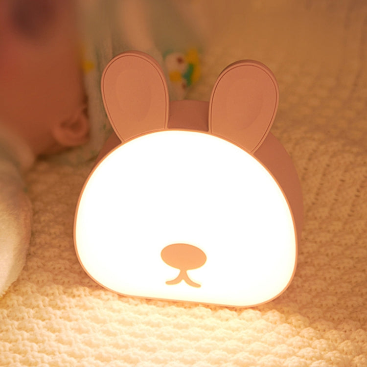 Cute Rabbit Night Light USB Charging Bedroom Bedside Sleeping Eye Protection Lamp(Pink) - Night Lights by buy2fix | Online Shopping UK | buy2fix