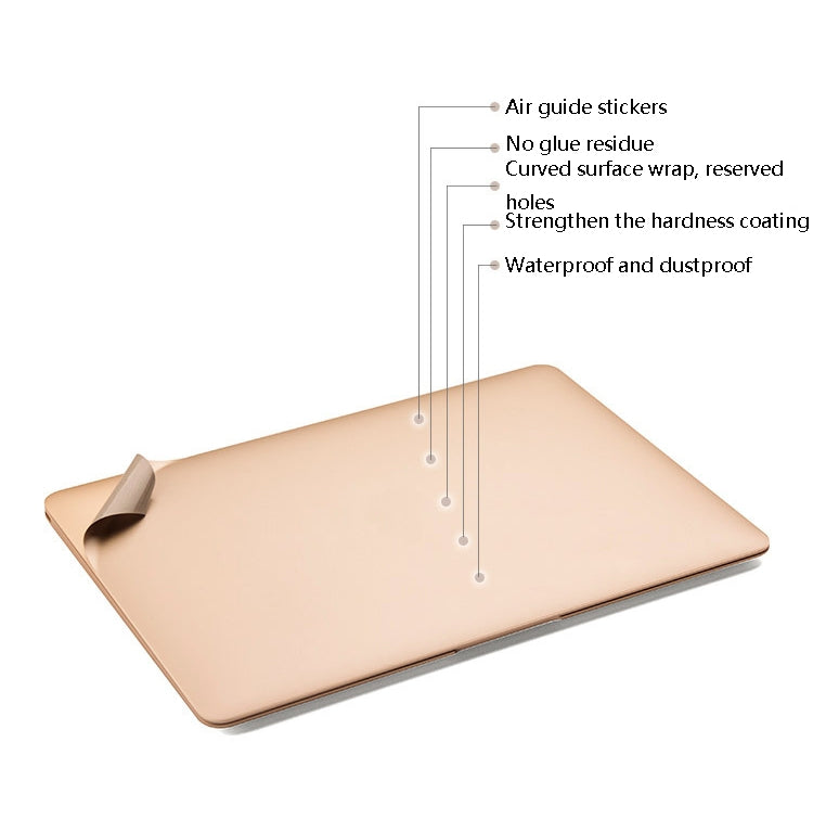 JRC Laptop Film Computer Top Shell Body Protection Sticker For MacBook Air 13.3 inch A1932 (2018)(Champagne Gold) - Protector Sticker by JRC | Online Shopping UK | buy2fix