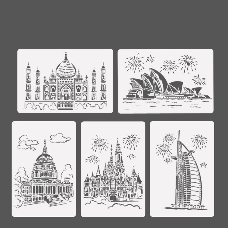 9 Sydney Construction Series Painting Template Theme City A4 Label Template - Art Supplies by buy2fix | Online Shopping UK | buy2fix