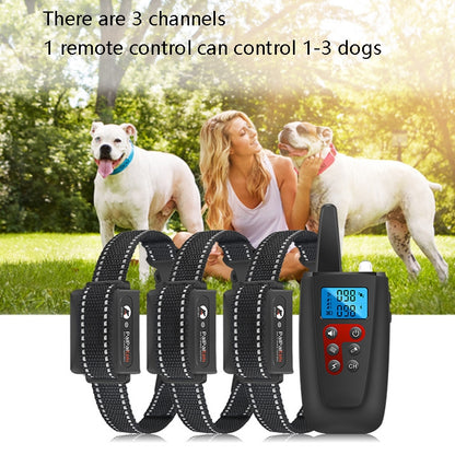 PaiPaitek PD526-3 Anti-Barking Device Dog Electric Shock Collar Training Dog Remote Control Pet Training Equipment - Training Aids by PaiPaitek | Online Shopping UK | buy2fix