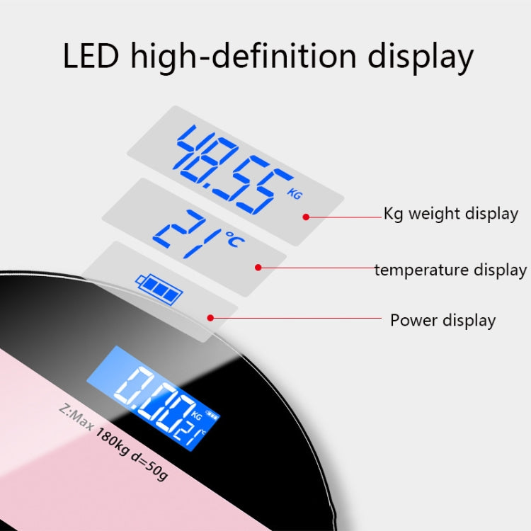 Body Weight Scale USB Home Body Fat Scale Charging Version(Black Red) - Body Scales by buy2fix | Online Shopping UK | buy2fix