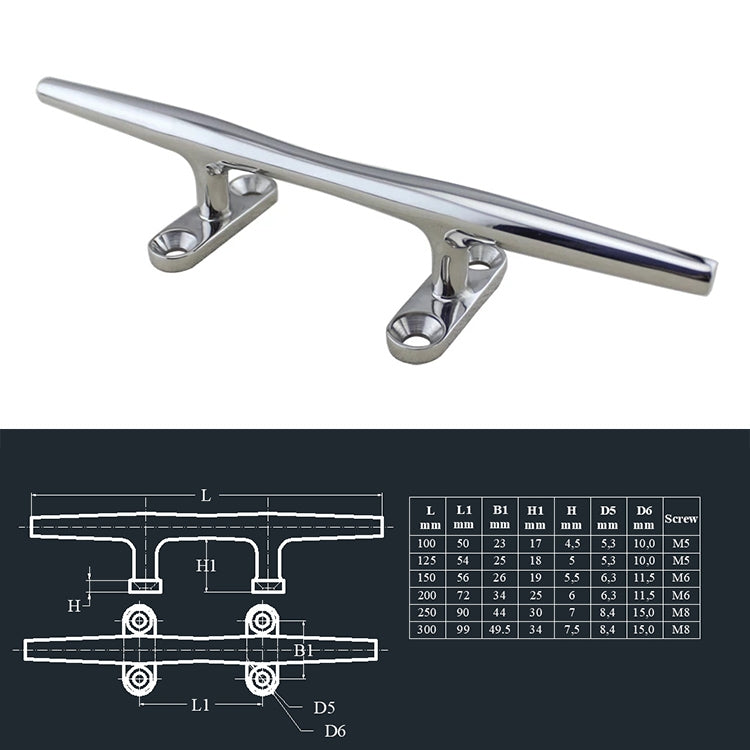 316 Stainless Steel Heavy Round Cable Bolt Yacht Bollard Shofar Pile For Boat, Specification: 200mm 8inch - Marine Accessories & Parts by buy2fix | Online Shopping UK | buy2fix