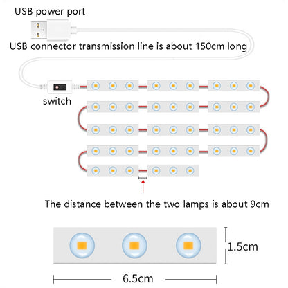 10 in 1 LED Mirror Front Lamp USB Infrared Sensor Makeup Mirror Fill Light - Sensor LED Lights by buy2fix | Online Shopping UK | buy2fix