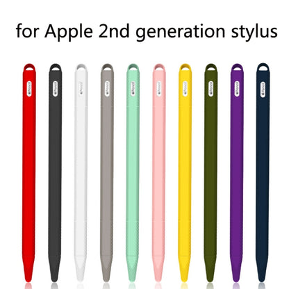 5 PCS Stylus Silicone Protective Case For Apple Pencil 2(White) - Pencil Accessories by buy2fix | Online Shopping UK | buy2fix