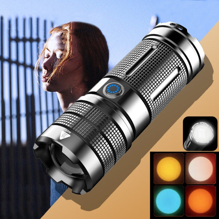 X3 RGB Atmosphere Zoom 4-Color Photography Fill-In Flashlight(White-Ice Blue-Yellow-Gold Yellow) - LED Flashlight by buy2fix | Online Shopping UK | buy2fix