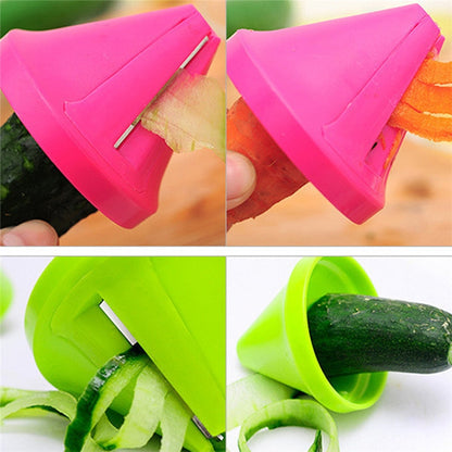 Kitchen Funnel Model Spiral Slicer Vegetable Shred Carrot Cutter(Green) - Cutter & Peeler by buy2fix | Online Shopping UK | buy2fix