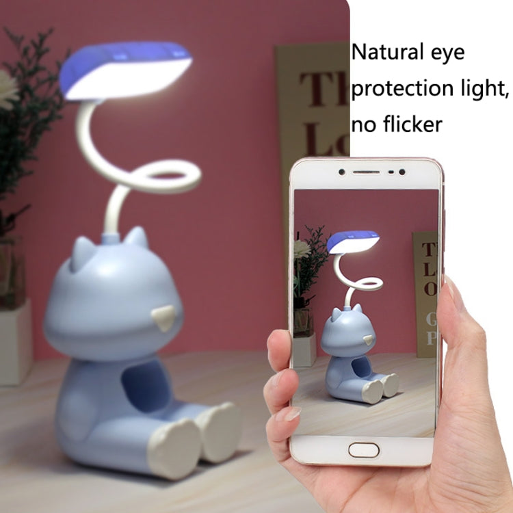 2 PCS FY6601 Cartoon Pen Holder Reading Desk Lamp LED Eye Protection Dormitory Student Bedroom Lamp(Blue) - Desk Lamps by buy2fix | Online Shopping UK | buy2fix