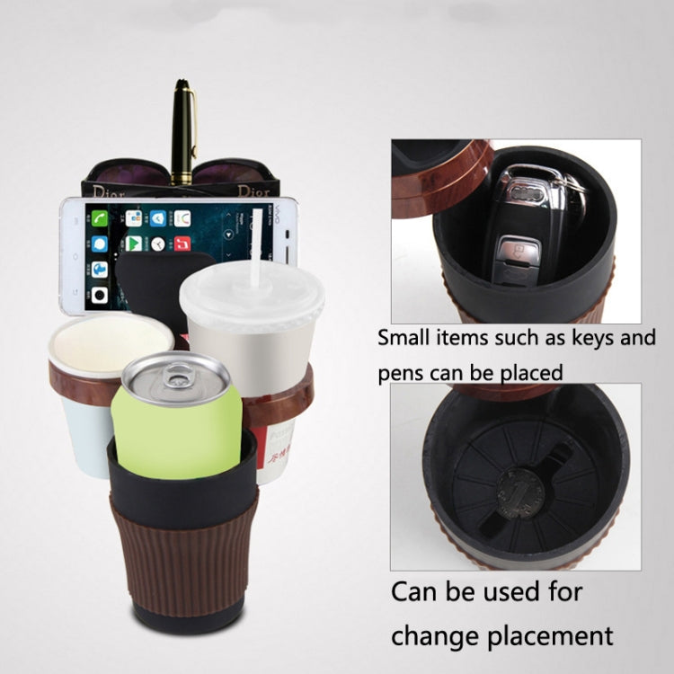 SUITU R151-4  Car Air Outlet Storage Water Cup Holder Mobile Phone Navigation Multi-function Storage Box(Mahogany) - Car Drink Holders by SUITU | Online Shopping UK | buy2fix