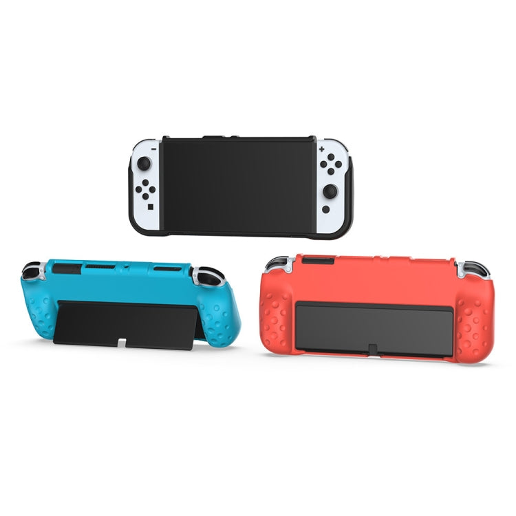 DOBE TNS-1142 Anti-Slip Anti-Fall Game Console Soft Shell Protective Cover For Nintendo Switch OLED(Blue) - Cases by DOBE | Online Shopping UK | buy2fix