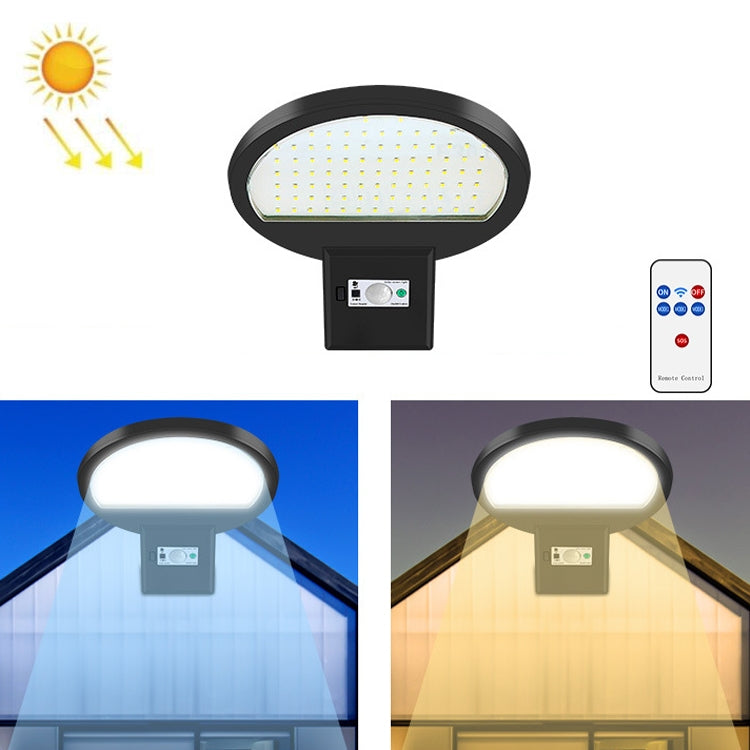 LED Solar Motion Sensing Outdoor Street Lamp Head Garden Community Lighting Wall Lamp, Style: Remote Control+Sensor(Warm White Light) - Street Lights by buy2fix | Online Shopping UK | buy2fix