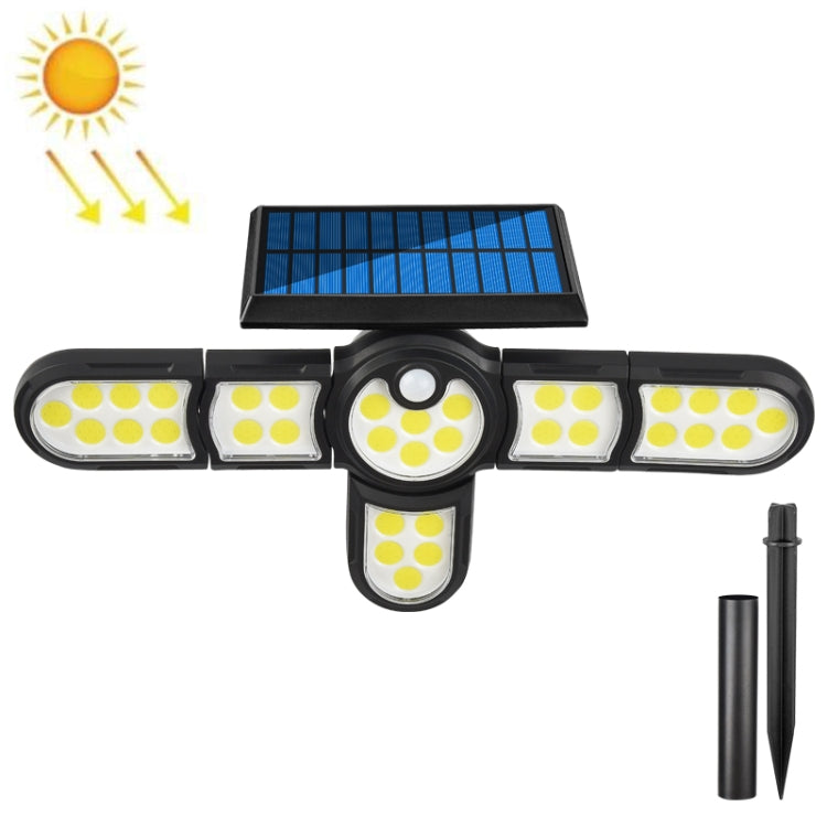 Garden Solar Wall Light Outdoor Waterproof Lawn Light Landscape Corridor Small Street Light, Spec: 6-Head 231 COB - Solar Lights by buy2fix | Online Shopping UK | buy2fix