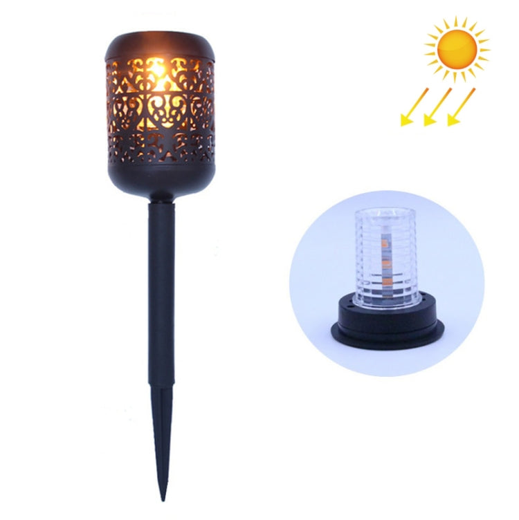 Outdoor Garden Solar 10 LED Flame Lamp Ground Plug Lawn Light(Warm Light) - Solar Lights by buy2fix | Online Shopping UK | buy2fix