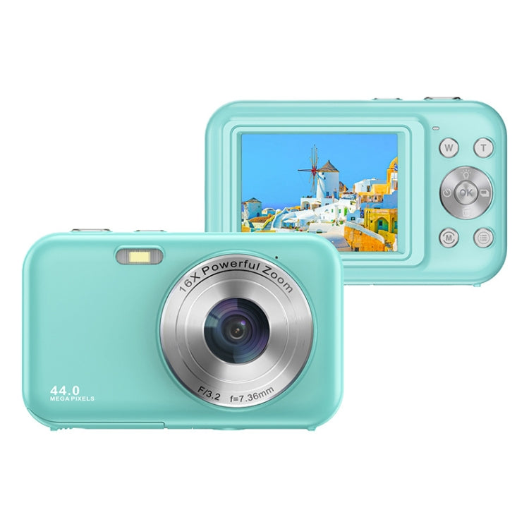 DC406L 2.4-Inch 1080P Mini HD 16X Zoom Digital Camera Home Children Camera UK Plug(Green) - Children Cameras by buy2fix | Online Shopping UK | buy2fix