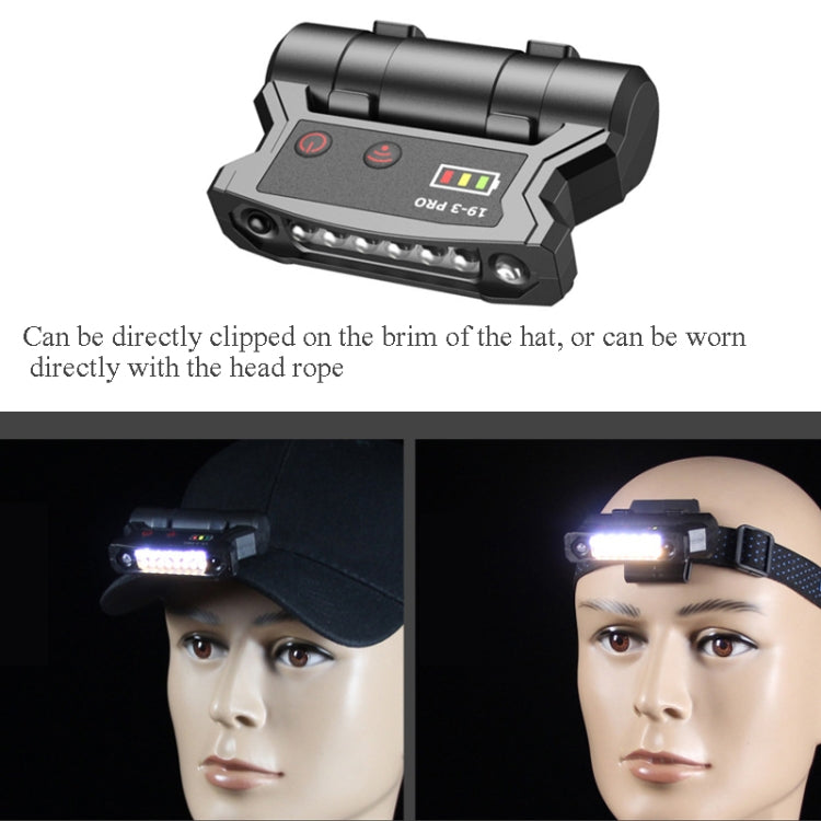 Fishing Headlight Induction Night Fishing Clip Cap Lamp Head-Wearing Small Super Bright Light Rechargeable Cap Clip Lamp,Style: Basic Edition - Headlamp by buy2fix | Online Shopping UK | buy2fix