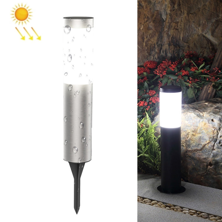 DSA-001 Solar Garden Column Outdoor Lawn Light, Style: Silver-White Light - Solar Lights by buy2fix | Online Shopping UK | buy2fix