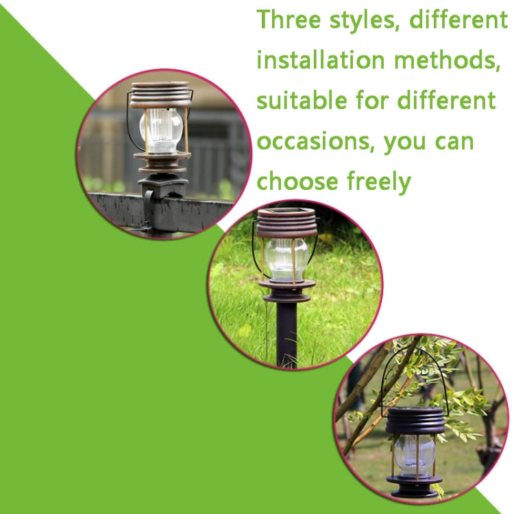 HSR002 Outdoor Retro Solar Lantern Camping Light, Spec: Portable-Warm Light - Solar Lights by buy2fix | Online Shopping UK | buy2fix