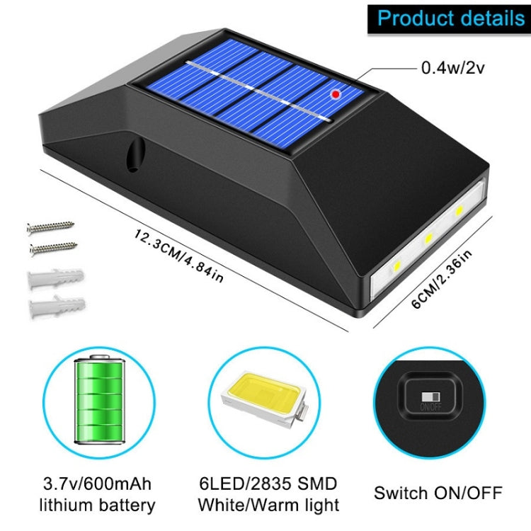 Outdoor Decorative Waterproof Solar Wall Light, Spec: 4 LEDs Warm Light - Solar Lights by buy2fix | Online Shopping UK | buy2fix