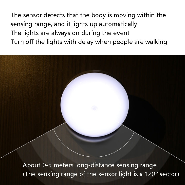 DMK-6PL Kitchen Cabinet Body Infrared Sensing Lamp, Style: Rotate Charging(White Light) - Sensor LED Lights by buy2fix | Online Shopping UK | buy2fix