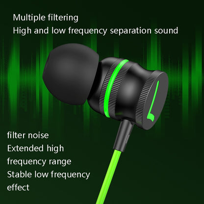 TS6600A USB-C / Type-C In-Ear Heavy Bass Wire Control Game Earphone, Cable Length: 1.2m(Green) - Type-C Earphone by buy2fix | Online Shopping UK | buy2fix