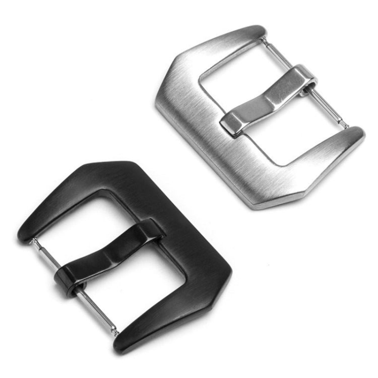 3 PCS Stainless Steel Brushed Pin Buckle Watch Accessories, Color: 18mm Black - Watch Accessories & Parts by buy2fix | Online Shopping UK | buy2fix