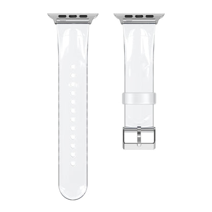 TPU Fuel Injection Watch Band For Apple Watch Series 7 41mm /6&SE&5&4 40mm /3&2&1 38mm(Transparent) - Watch Bands by null | Online Shopping UK | buy2fix