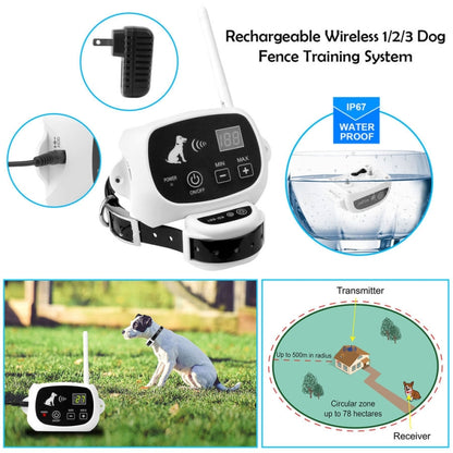 KD-661 500m Wireless Electric Dog Pet Fence Shock Collar,Spec: For One Dog(AU Plug) - Training Aids by buy2fix | Online Shopping UK | buy2fix