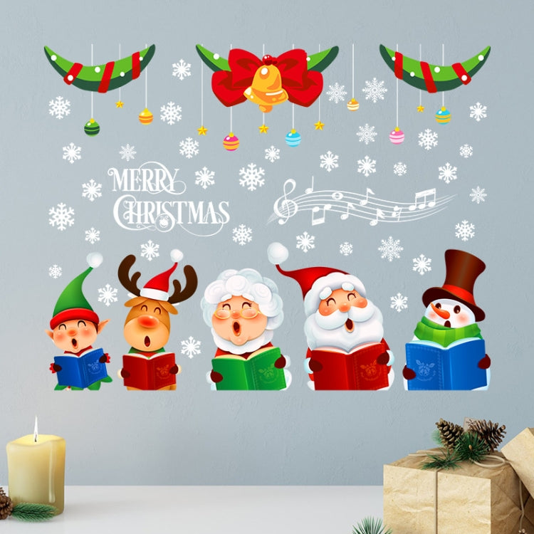 Christmas Old Man Snowflake Window Decoration Stickers(92074) - Christmas Stickers by buy2fix | Online Shopping UK | buy2fix