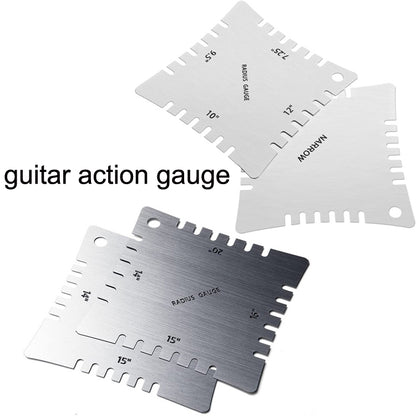 4 PCS/ Set Guitar With Teeth Ruler Guitar Repair Measuring Ruler Tools - Stringed Instruments Accessories by buy2fix | Online Shopping UK | buy2fix