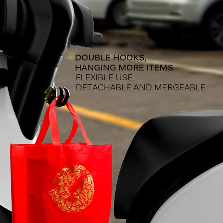 Motorcycle Electric Bike Item Movable Double Hooks Aluminum Helmet Hanger Modification Accessories(Red) - Holder by buy2fix | Online Shopping UK | buy2fix