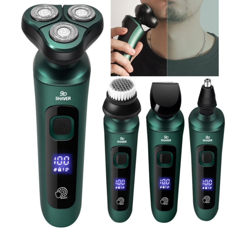 3 In 1 Smart Electric Shaver LCD Digital Display Three-head USB Rechargeable Floating Razor - Electric Shavers by buy2fix | Online Shopping UK | buy2fix