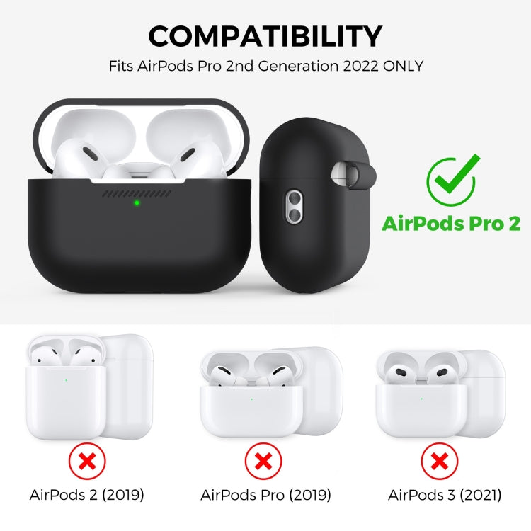 For AirPods Pro 2 AhaStyle PT187 Silicone One-Piece Protective Case With Lanyard Case(Green) - For AirPods Pro 2 by AhaStyle | Online Shopping UK | buy2fix