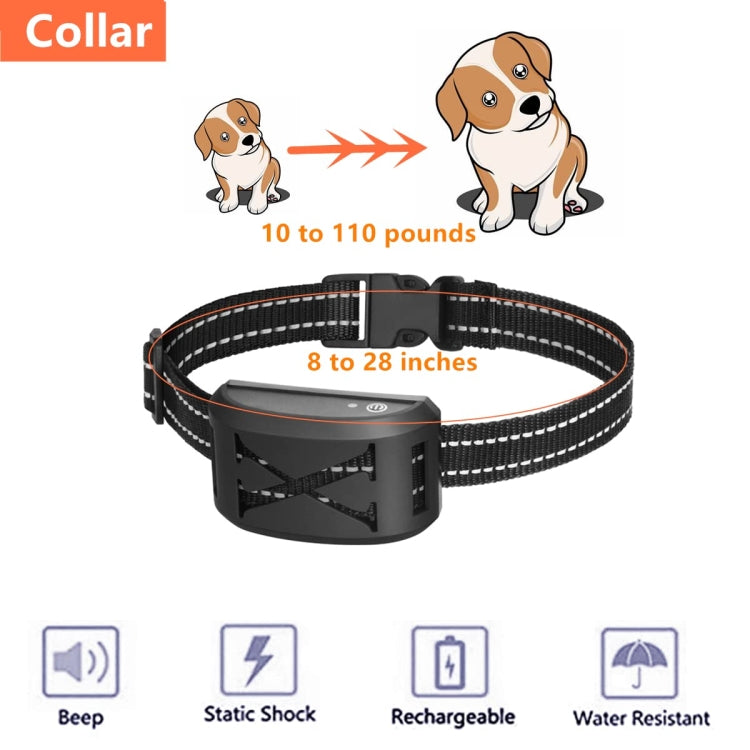 2-In-1 500m Electric Dog Fence & Remote Training Collar Adjustable Vibration & Shock For 3 Dogs(Black) - Training Aids by buy2fix | Online Shopping UK | buy2fix