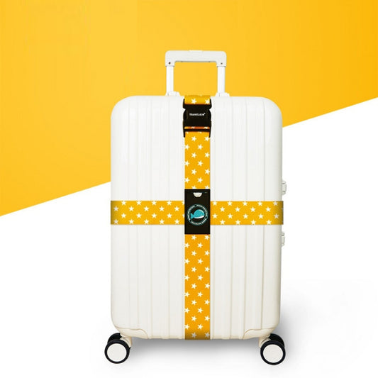 Cross Luggage Strap Without Combination Lock(Yellow Star) - Tapes & Ropes by buy2fix | Online Shopping UK | buy2fix