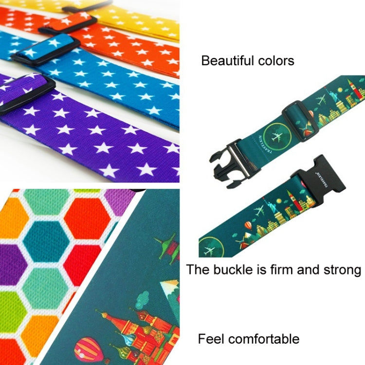 Cross Luggage Strap Without Combination Lock(Geometric Maze) - Tapes & Ropes by buy2fix | Online Shopping UK | buy2fix