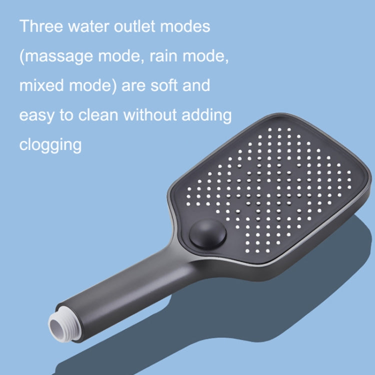 Piano Digital Display Full Copper Faucet Square Nozzle Shower Set, Color: Water Plating Gray 6103 - Shower Head by buy2fix | Online Shopping UK | buy2fix