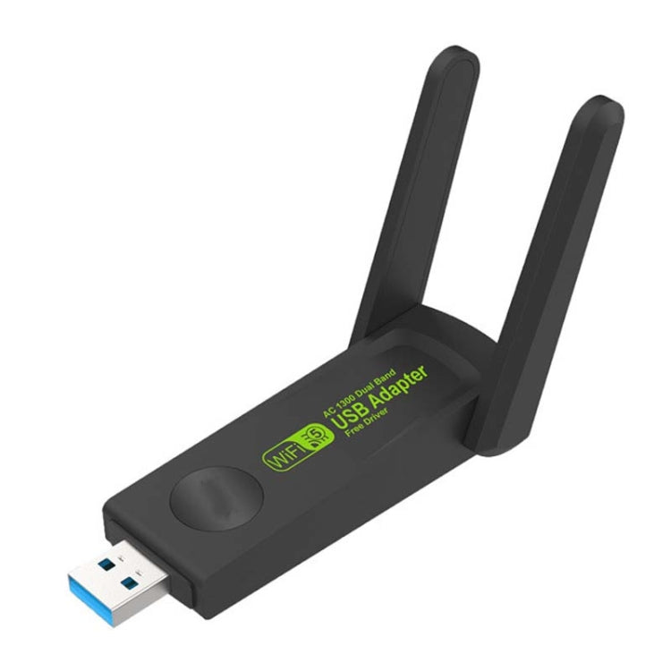 1300Mbps Wireless Network Card Gigabit Dual Band 5G Driverless Computer USB Network Card, Scope: 1300m - USB Network Adapter by buy2fix | Online Shopping UK | buy2fix